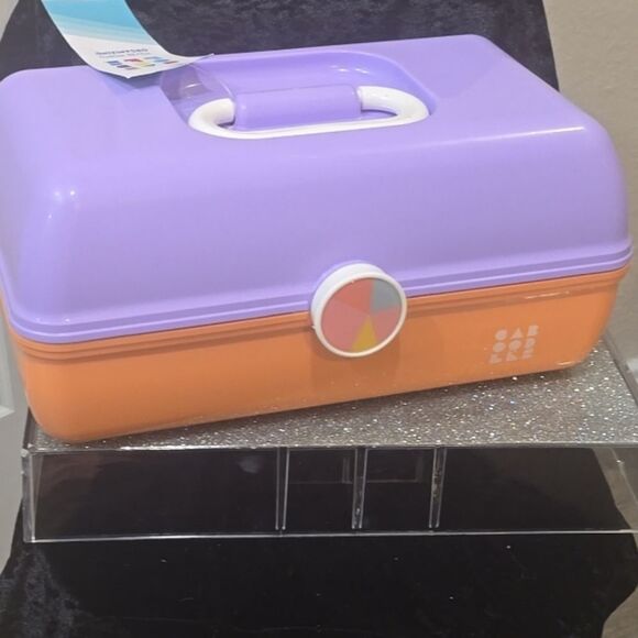 Caboodles On-The-Go Makeup Storage Box- Violet/Tangerine - Picture 11 of 13
